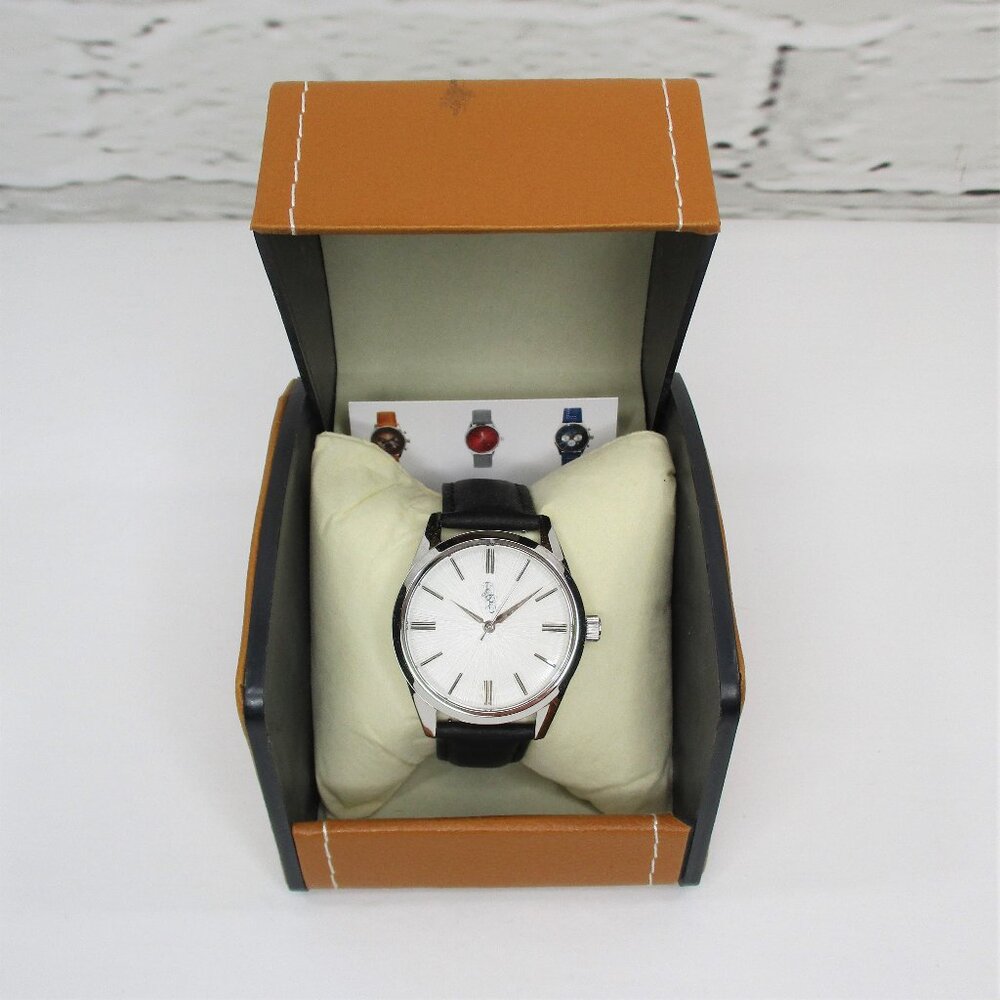 The Beyond Boring Watch Co White Starburst Analog Watch with Case